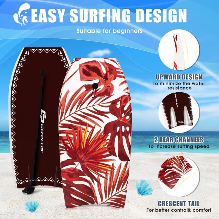 37/41 Inch Lightweight Surfboard With Fin EPS Core for Kids and Adults