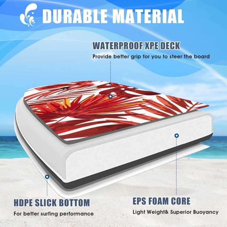 37/41 Inch Lightweight Surfboard With Fin EPS Core for Kids and Adults