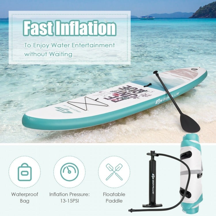 Inflatable Stand Up Paddle Board Surfboard with Aluminum Paddle Pump