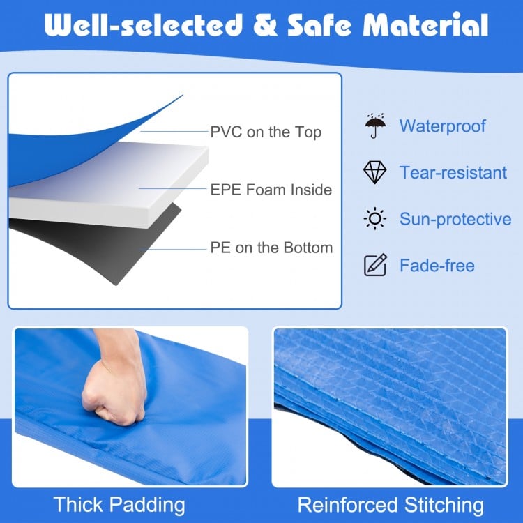 8/10/12/14/15/16 Feet Universal Trampoline Spring Cover-Multicolor-16 ft