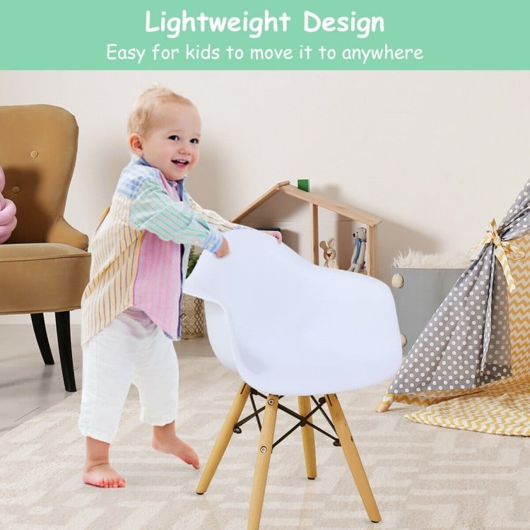 5 Piece Kids Modern Round Table Chair Set