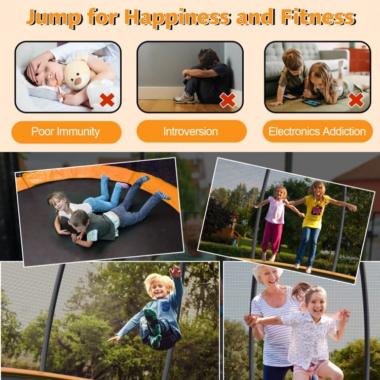 8 Feet ASTM Approved Recreational Trampoline with Ladder