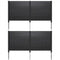 Outdoor Privacy Fence Screen with 5 Ground Stakes for Garden Yard Patio-Black