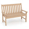 52 Inch All-Weather HDPE Outdoor Bench with Backrest and Armrests-Teak