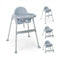 4-in-1 Convertible Baby High Chair with Removable Double Tray-Gray