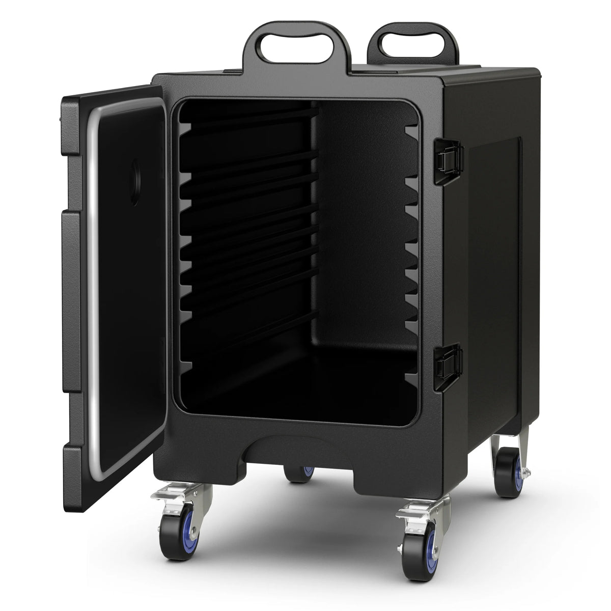 81 Qt Insulated Food Pan Carrier with Wheels, Commercial Hot & Cold Food Transport Box