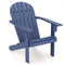 Acacia Wood Lounge Patio Adirondack Chair with Inclined Seat - Blue