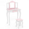Kids Vanity Set with Drawer and 3 Makeup Accessories-Pink