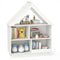 3-Tier House-Shaped Toy Storage Organizer with Open Shelves-White