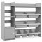 4-Tier Kids Bookshelf and Toy Storage Rack with 8 Toy Organizer Bins-Grey