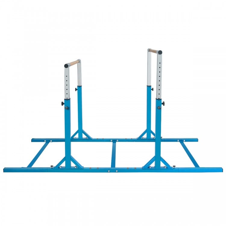 Kids Double Horizontal Bars Gymnastic Training Parallel Bars Adjustable-Blue