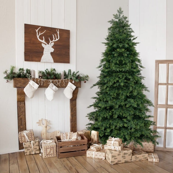 6 Feet Artificial Christmas Tree Green Hinged Holiday Tree with 721/1019 Lush Branch Tips