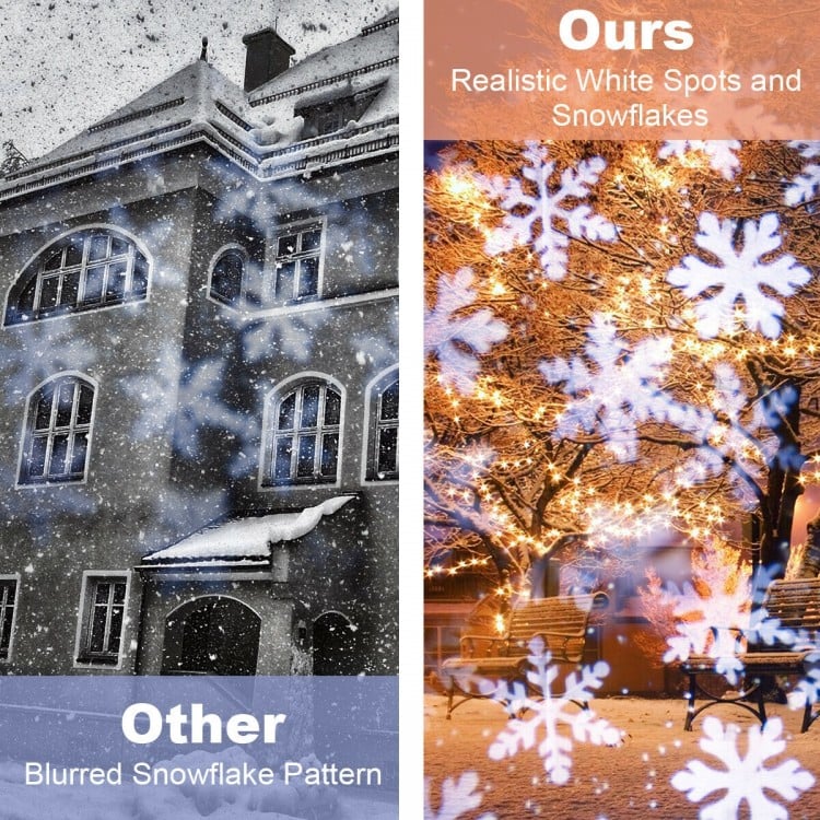 Outdoor Waterproof Christmas Snowflake LED Projector Lights with Remote Control