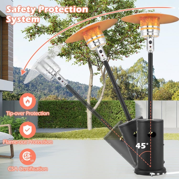 50000 BTU Propane Patio Heater with Round Table Design
