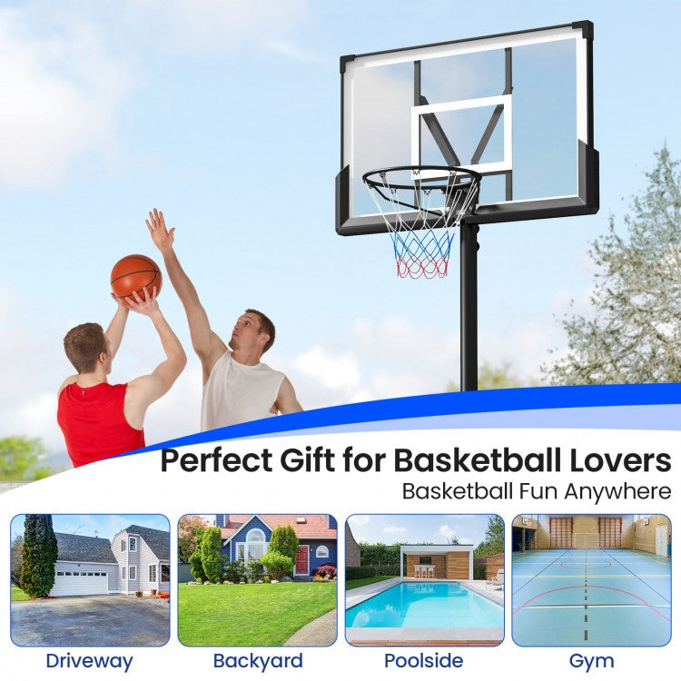 Portable Adjustable Basketball Hoop System (4.1–10 ft) – Indoor & Outdoor