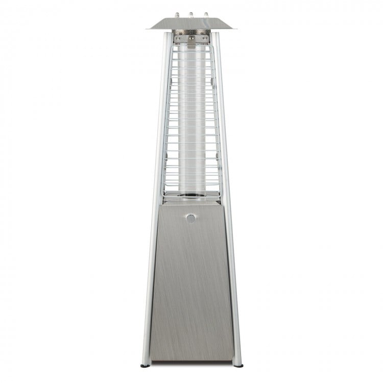 10000 BTU Portable Stainless Steel Tabletop Patio Heater with Glass Tube