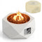 40000 BTU 28 Inch Hexagon Terrazzo Propane Fire Pit Table with Stainless Steel Burner