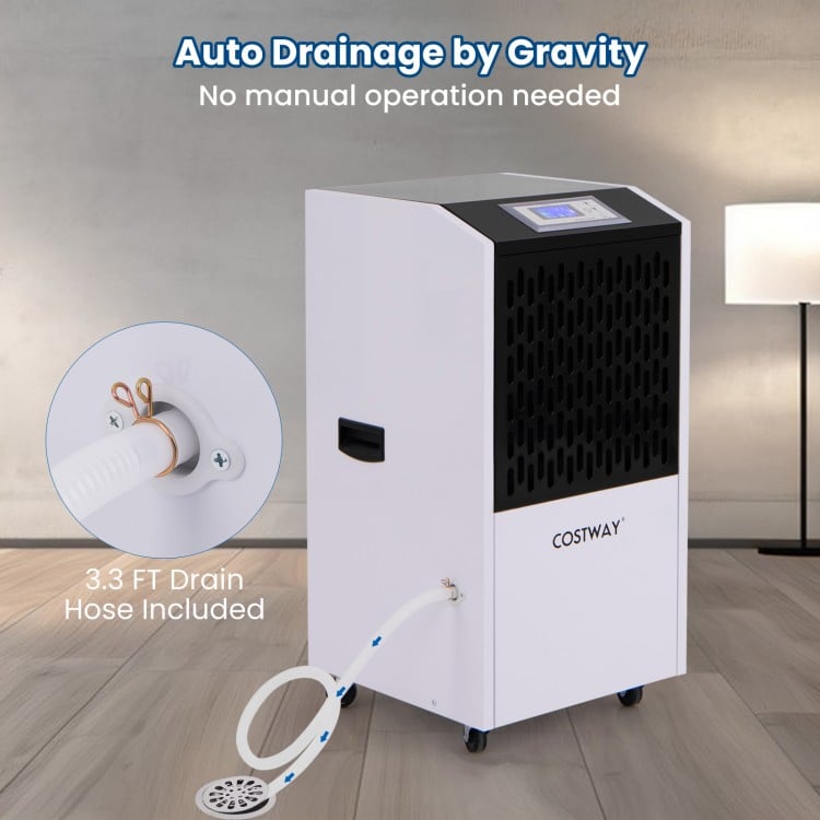 250 Pints Commercial Dehumidifier with Drain Hose Large Spaces up to 8500 Sq.Ft