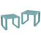 Weather Resistant Adirondack Outdoor Side Table Set of 2-Blue