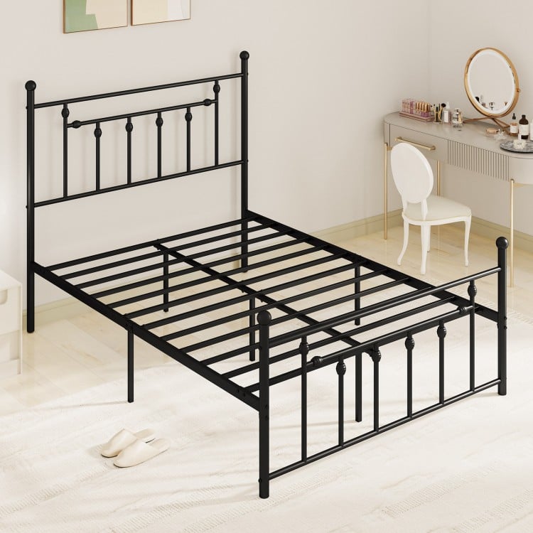 Full/Queen/Twin Size Heavy-duty Metal Bed Frame with Headboard-Full Size