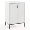 24-Inch Bathroom Vanity with Ceramic Sink Combo, Freestanding Bathroom Cabinet with Adjustable Shelf, White