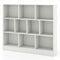 41 inches Wooden Toy Storage Organizer with 10 Cubes for Kids-White