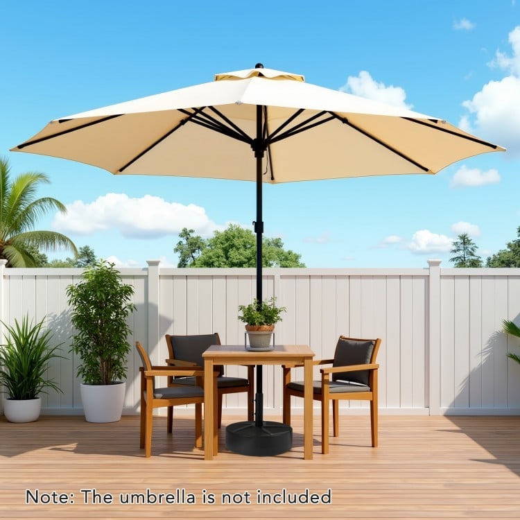 Patio Umbrella Base 88LBS Capacity Water and Sand Fillable Market Table Umbrella Stand