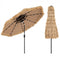 9 Feet Solar Powered Thatched Tiki Patio Umbrella with Led Lights