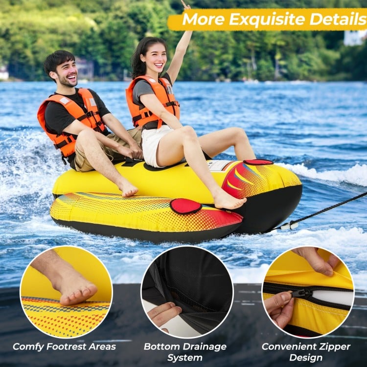 1 or 2 Person Inflatable Towable Tube Banana Boat for Boating