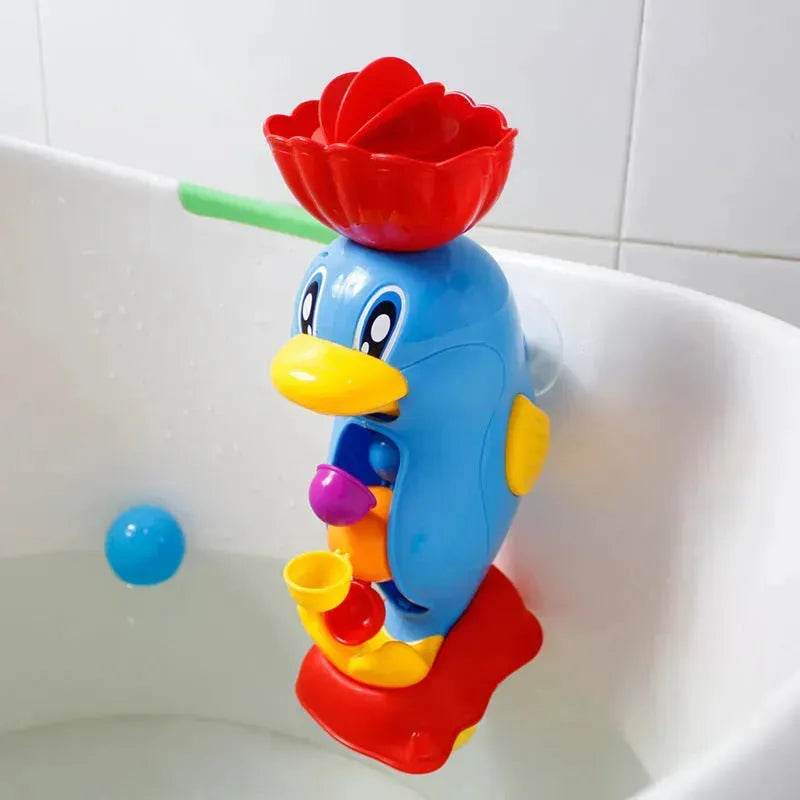 Bath toy duck waterwheel 