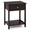 Wooden Storage Shelf with Drawer for Bedroom and Living Room-Brown
