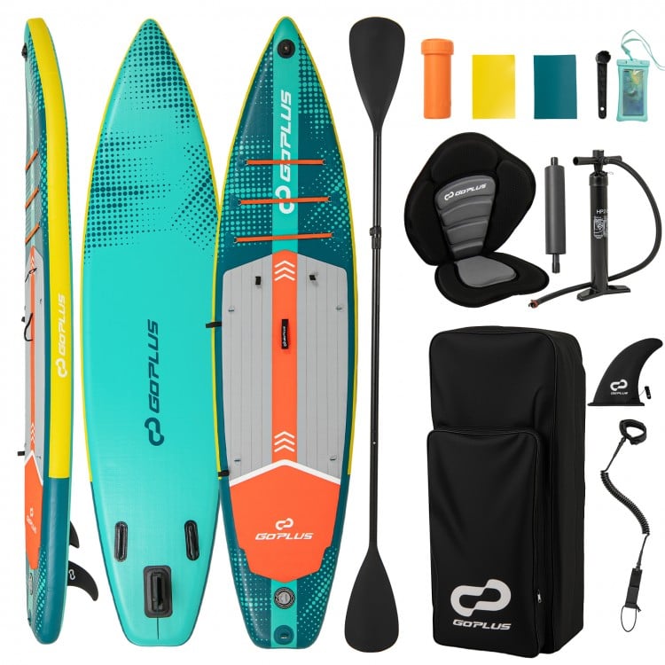 11 Feet Inflatable Stand Up Paddle Board with Kayak Seat for Adults