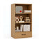 4-Tier Storage Bookcase with Open Shelves Drawer and Anti-toppling Device-Natural
