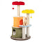 43 Inch Tall Cat Tree Cute with 2 Condos and Padded Platforms-Multicolor
