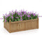 46 x 24 x 16 Inch Rectangular Planter Box with Drainage Holes for Backyard Garden Lawn-Brown