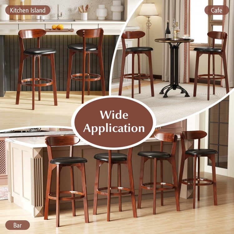 Set of 2 29 Inch Modern Armless Upholstered Cushioned Seat Island Dining Chairs for Kitchen