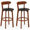 Set of 2 29 Inch Modern Armless Upholstered Cushioned Seat Island Dining Chairs for Kitchen