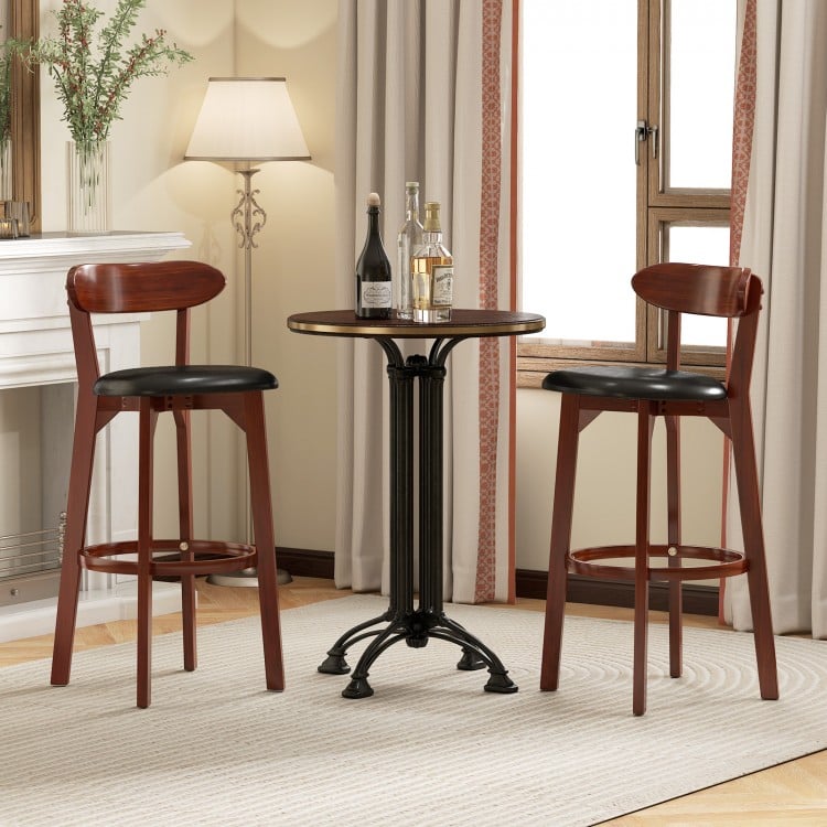 Set of 2 29 Inch Modern Armless Upholstered Cushioned Seat Island Dining Chairs for Kitchen