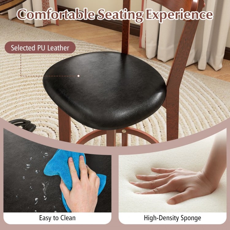 Set of 2 29 Inch Modern Armless Upholstered Cushioned Seat Island Dining Chairs for Kitchen