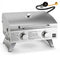 Stainless Steel Propane Grill with Lid for Outdoor Camping Tailgating Picnic Party