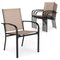 Outdoor Dining Chairs Set of 4 with High Back and Metal Frame-Coffee