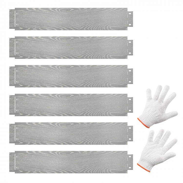 6-Pack 20 FT Galvanized Metal Landscape Edging for Lawn Yard