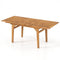 55 Inch Patio Dining Table Expandable for 6-8 People with Umbrella Hole