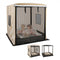 Wooden Sandbox with Canopy for Children 3+ Years Old-Brown