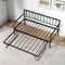 Twin Daybed with Charging Station and LED Lights-Black