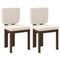 Wooden Dining Chair Set of 2 with Rubber Wood Leg for Home Office Living Room-Brown