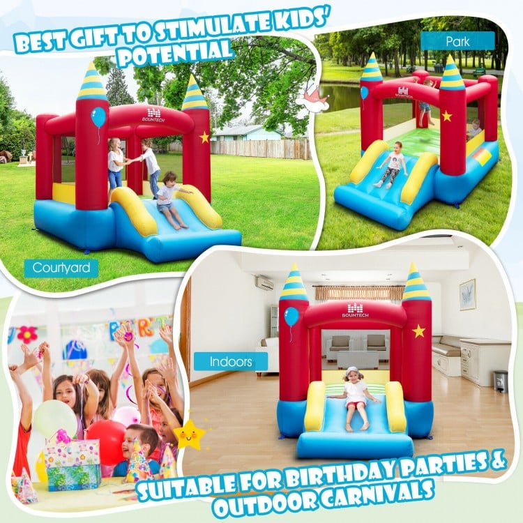 Inflatable Kids Bounce Castle with 480W Blower