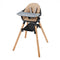 6 in 1 Convertible Highchair with Safety Harness and Removable Tray-Coffee