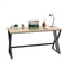 59 Inch Computer Desk with Heavy-duty Metal Frame and Crossbar-Gray