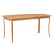 63 inch Outdoor Dining Table with Umbrella Hole Farmhouse Bistro Dinette Furniture